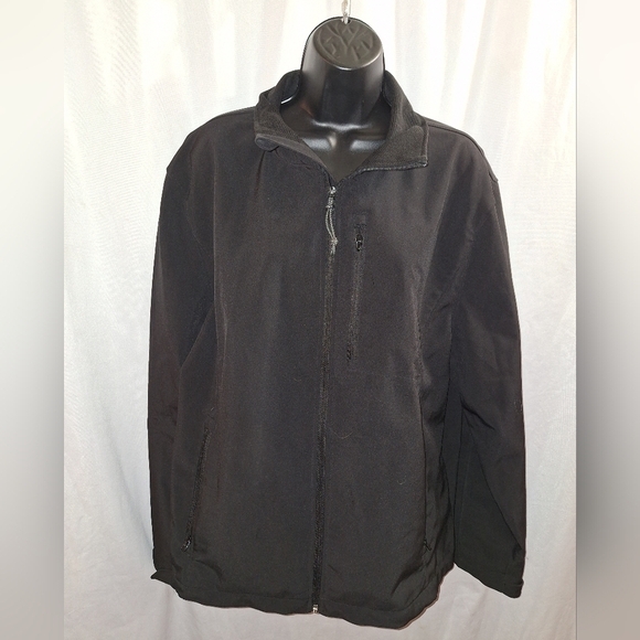 St Johns Bay Water Resistant Jacket Zippered Pockets Size Large - Picture 1 of 5